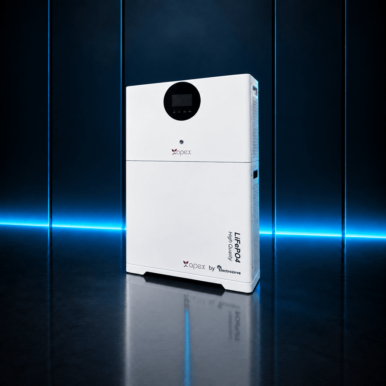 Зарядна станція APEX ESS 5kW/5kWh у темній студії