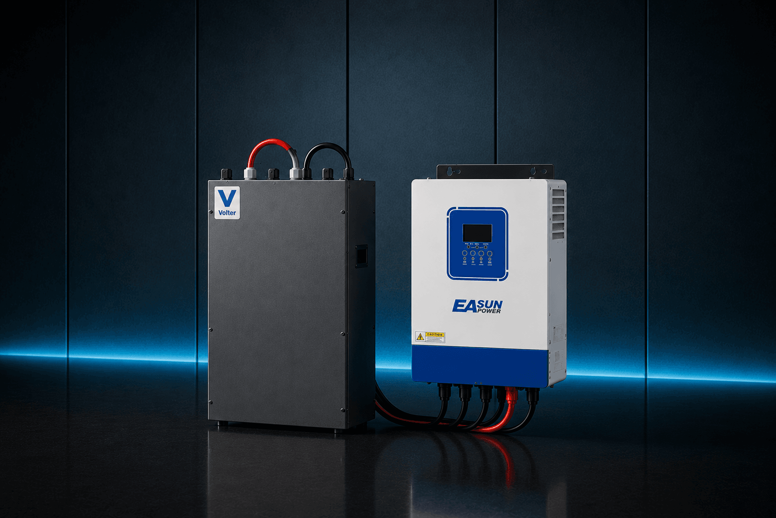 Комплект з літій-іонною батареєю 6 кВт⋅год та інвертором EASUN 3.2kW